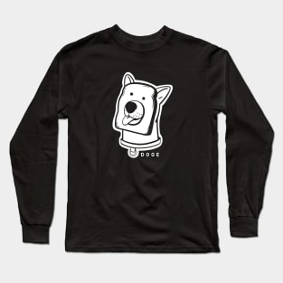 Slice of bread and doge face a funny and weird awesomeness Long Sleeve T-Shirt